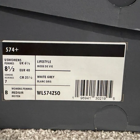 New Balance Women's Platform Sneaker in White and Light Gray - Picture 2 of 5